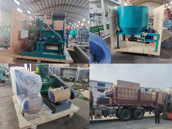 Wooden case packaging of small egg tray machine
